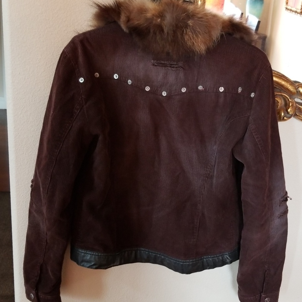 Distressed brown jacket - Picture 2 of 4